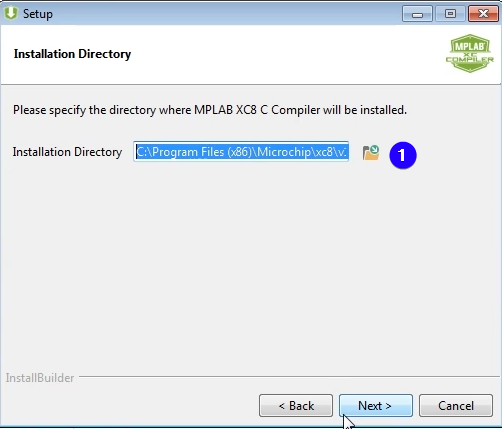 MPLAB XC8 Setup Screen 2
