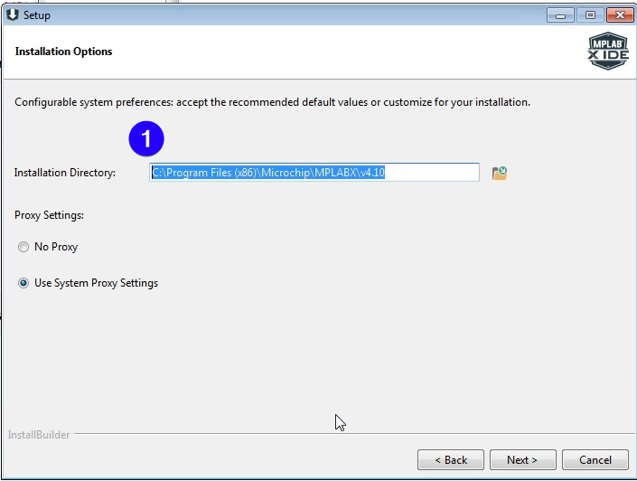 MPLAB X IDE Setup Screen 1